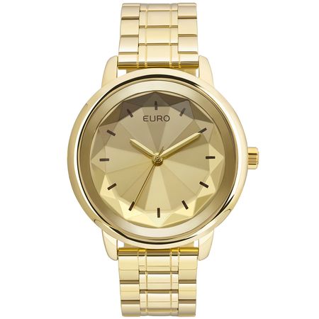 Relógio Euro Feminino Flash Facetado EUY121E6DC/4D - Dourado