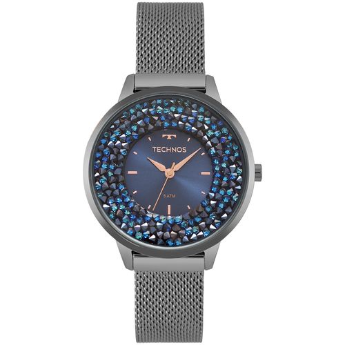 Relógio Technos Feminino Crystal Grafite 2035MQC/5A Relógio Technos Feminino Crystal Grafite 2035MQC/5A
