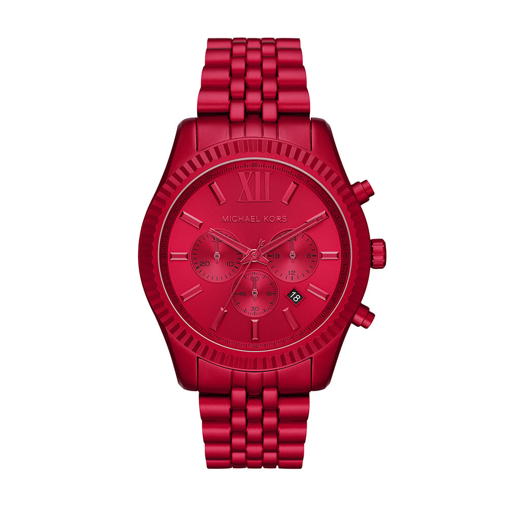 Relogio michael sale kors vermelho