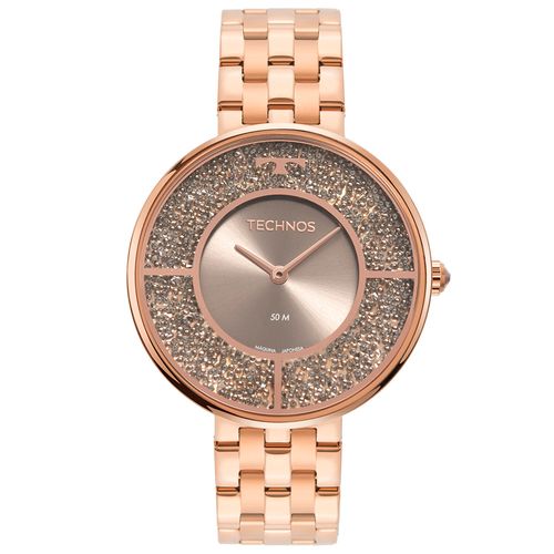 Relógio Technos Feminino Crystal Rosé