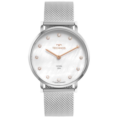 Relógio Technos Feminino Slim Prata - 2025LTT/1B 2025LTT/1B