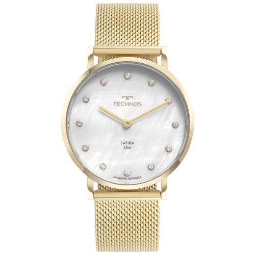 Relógio Technos Feminino Slim Dourado