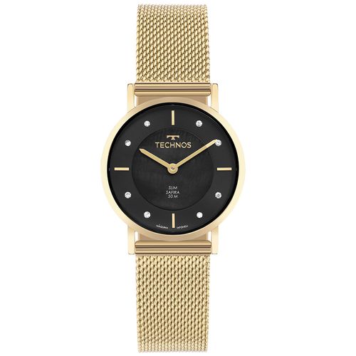 Relógio Technos Feminino Slim Dourado