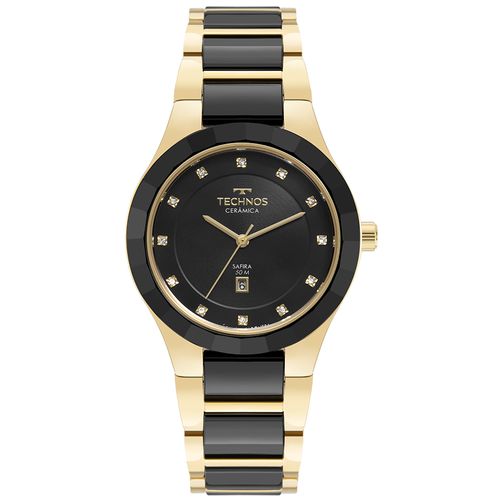 Relógio Technos Feminino Cerâmica Dourado