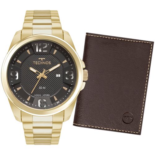 Kit Technos Masculino Militar Dourado - 2117LFG/K1P 2117LFG/K1P