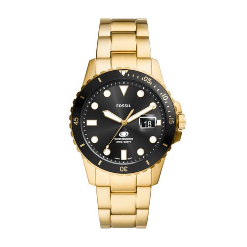 Relógio Fossil Masculino Blue Dourado - FS6035/1DN