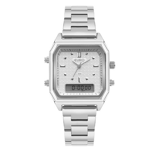 Relógio Euro Feminino Fashion Fit Sporty Prata - EUBJ3718AB/4K