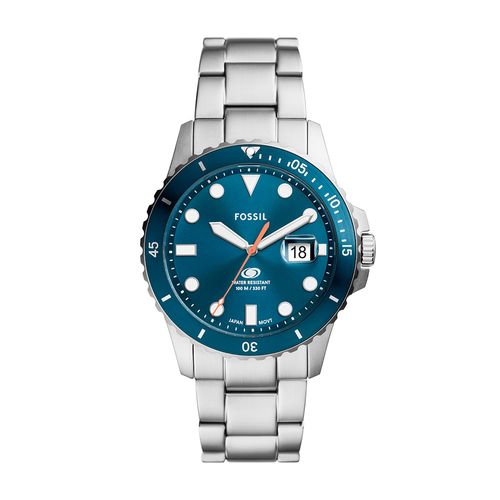 Relógio Fossil Masculino Fossil Blue Prata - FS6050/1KN