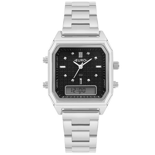 Relógio Euro Feminino Fashion Fit Sporty Prata - EUBJ3718AB/4P