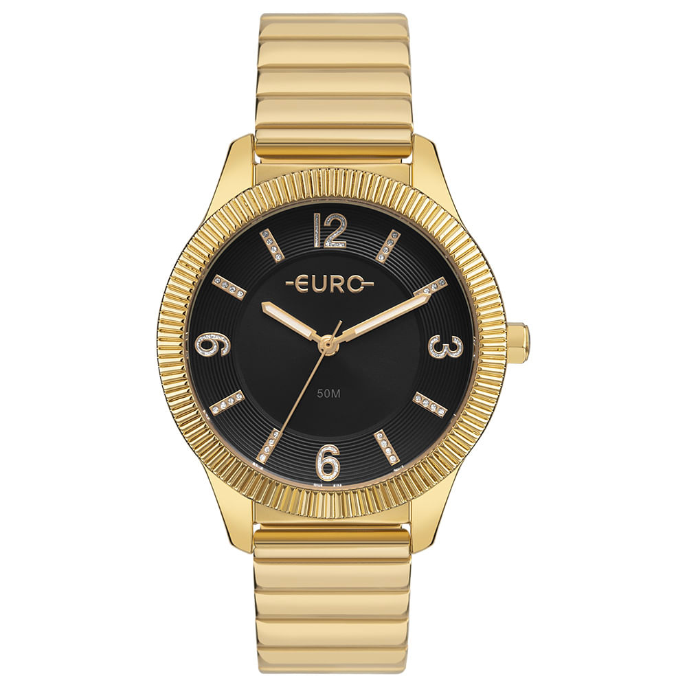 Relógio Euro Feminino Glitz Dourado