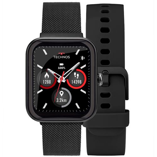 Smartwatch Technos Connect MAX Preto - TMAXAS/8P Smartwatch Unissex Connect MAX - TMAXAS/8P