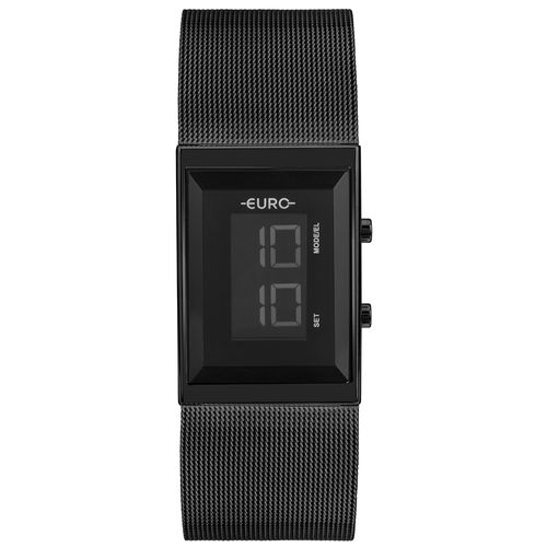 Relógio Euro Feminino Fashion Fit Glam Preto - EUBJF313AC/4P