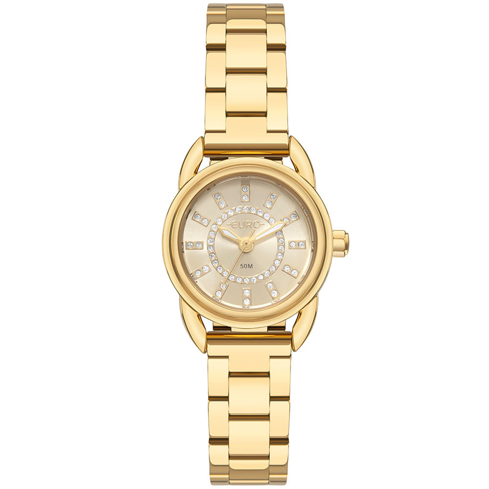 Relógio Euro Feminino Mini Dourado