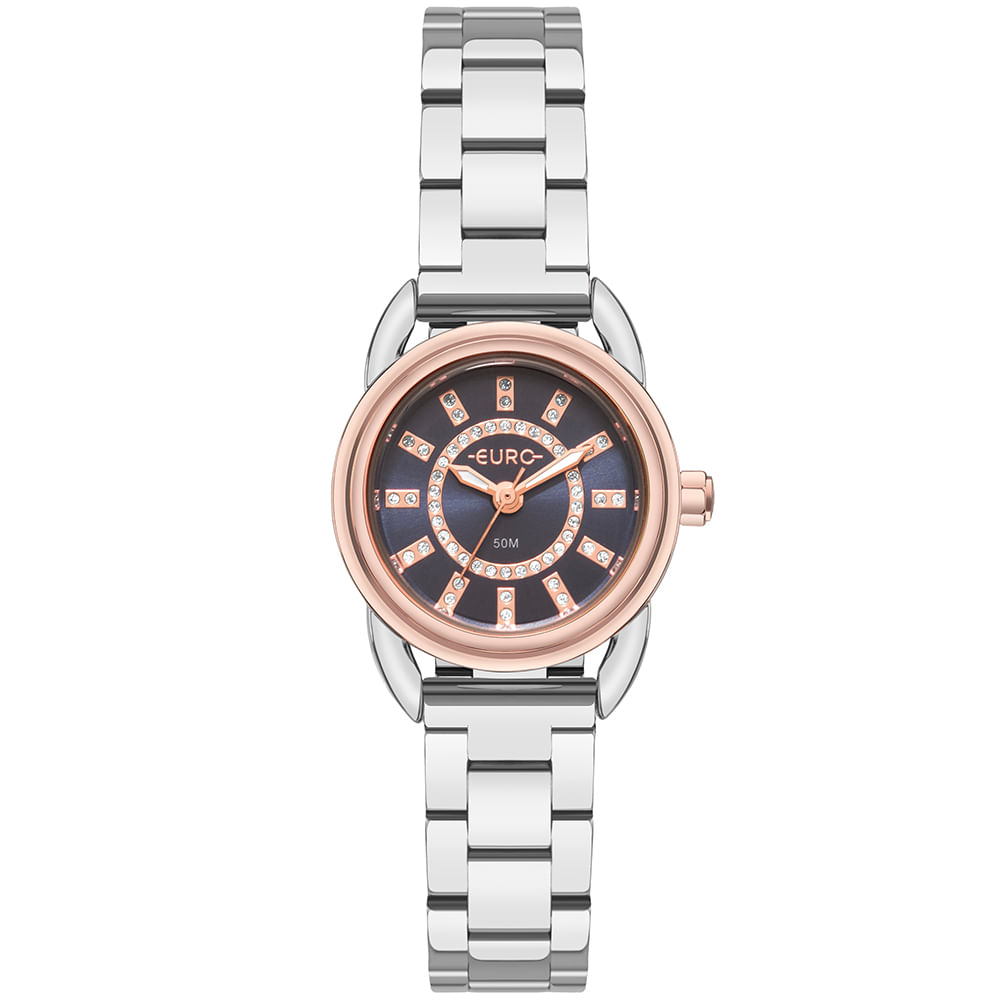 Relógio Euro Feminino Mini Bicolor