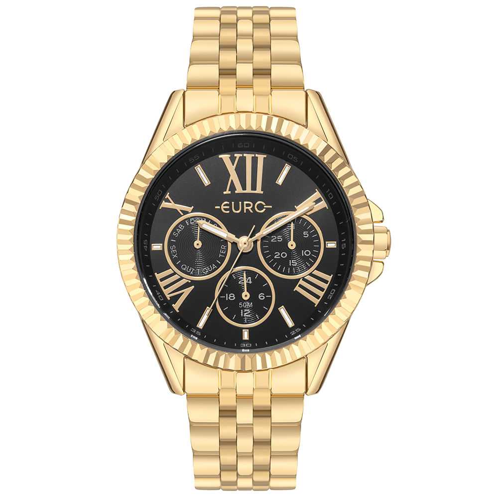 Relógio Euro Feminino Multiglow Dourado