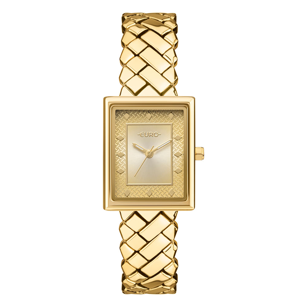Relógio Euro Feminino Mini Lux Dourado