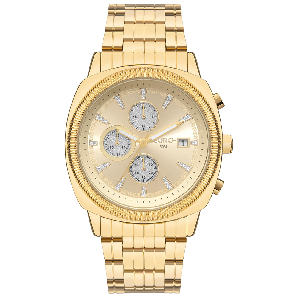 Relógio Euro Feminino Delux Dourado