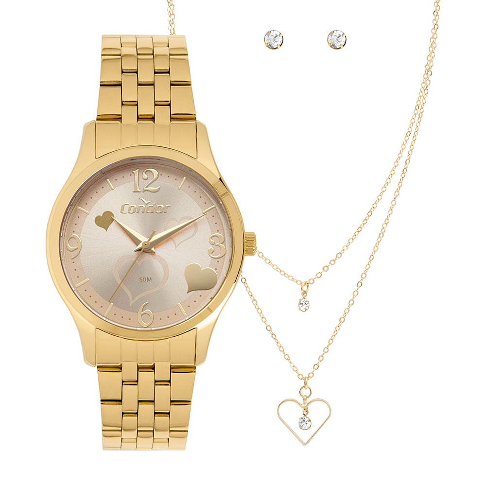 Kit Condor Masculino Speed Dourado - CO2115MVZ/K4X | Time Center