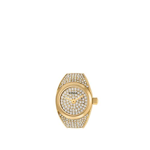 Relógio Anel Fossil Feminino Dourado - ES5392/1DN - Relógio Fossil Feminino Watch Ring - ES5392/1DN