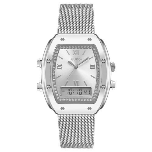 Relógio Euro Feminino Fashion Fit Sporty Prata - EUW20101AA/4K - Relógio Euro Feminino Ff Sporty Prata - EUW20101AA/4K