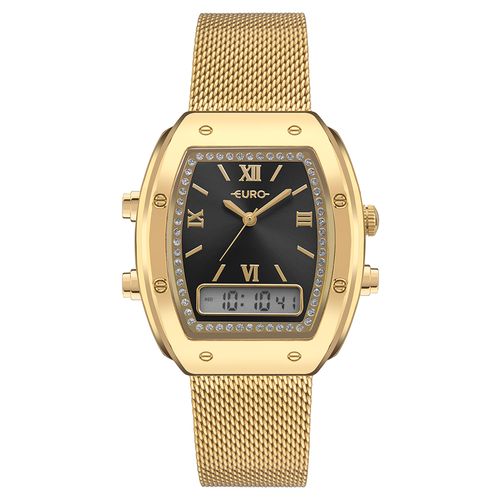 Relógio Euro Feminino Fashion Fit Sporty Dourado - EUW20101AB/4P - Relógio Euro Feminino Ff Sporty Dourado - EUW20101AB/4P