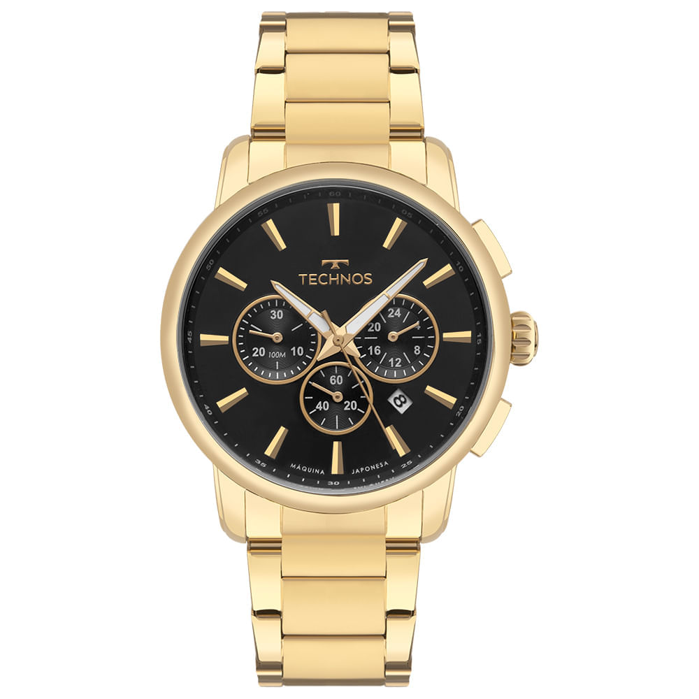 Relógio Technos Masculino Dourado Racer - 2115NCM/1P | Time Center