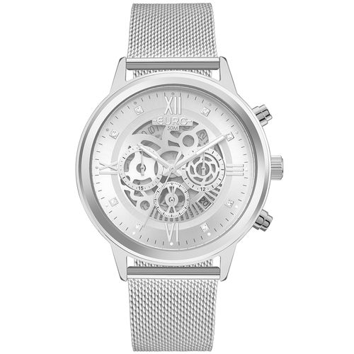 Relógio Euro Feminino Big Case Prata - EUJS25AL/4K - Relógio Euro Feminino Delux Prata - EUJS25AL/4K