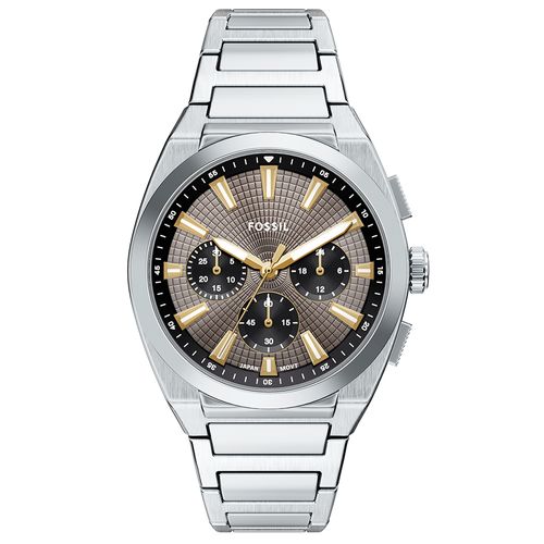 Relógio Fossil Masculino Everett Prata - FS6128/1CN - Relógio Fossil Masculino Everett - FS6128/1CN