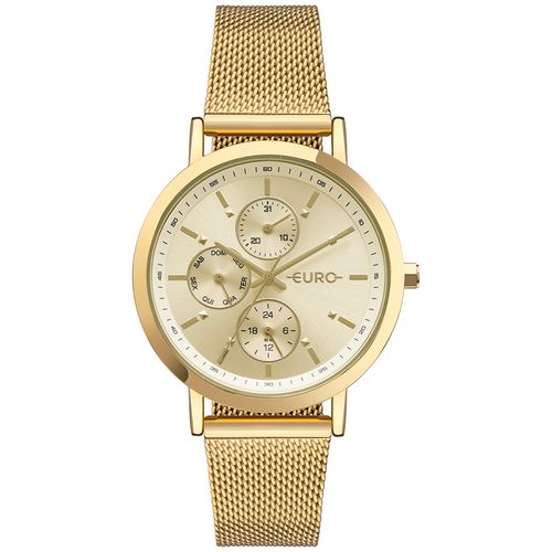 Relógio Euro Feminino Multiglow Dourado - EU6P27AB/4D