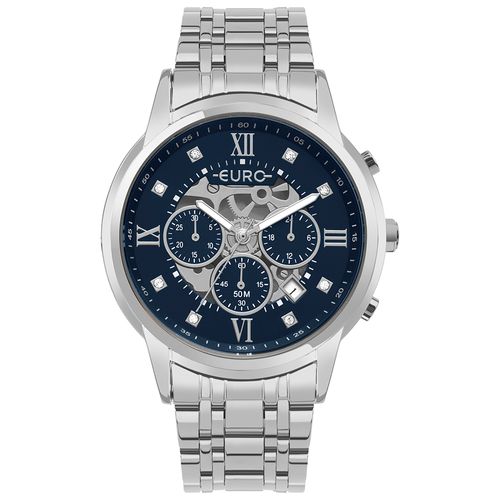 Relógio Euro Feminino Big Case Prata - EUJS26AC/4A - Relógio Euro Feminino Delux Prata - EUJS26AC/4A