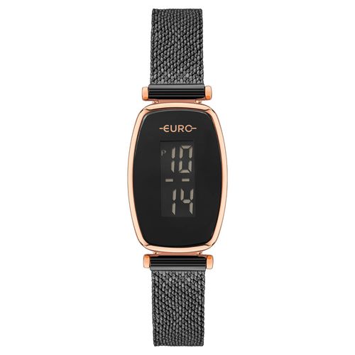 Relógio Euro Feminino Fashion Fit Glam Preto - EUJHS43AAC/4P - Relógio Euro Feminino Ff Glam Preto - EUJHS43AAC/4P