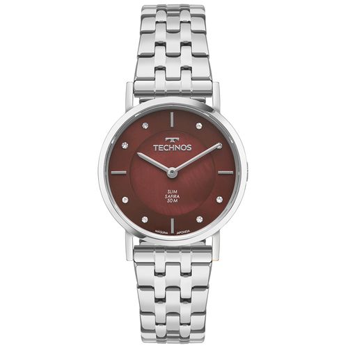 Relógio Technos Feminino Slim Prata - 2025LUK/1N