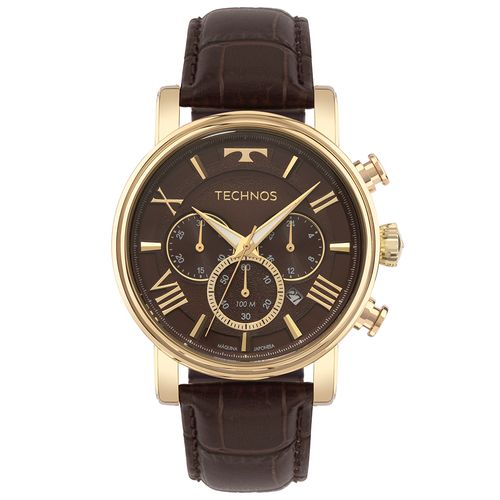 Relógio Technos Masculino Grandtech Dourado