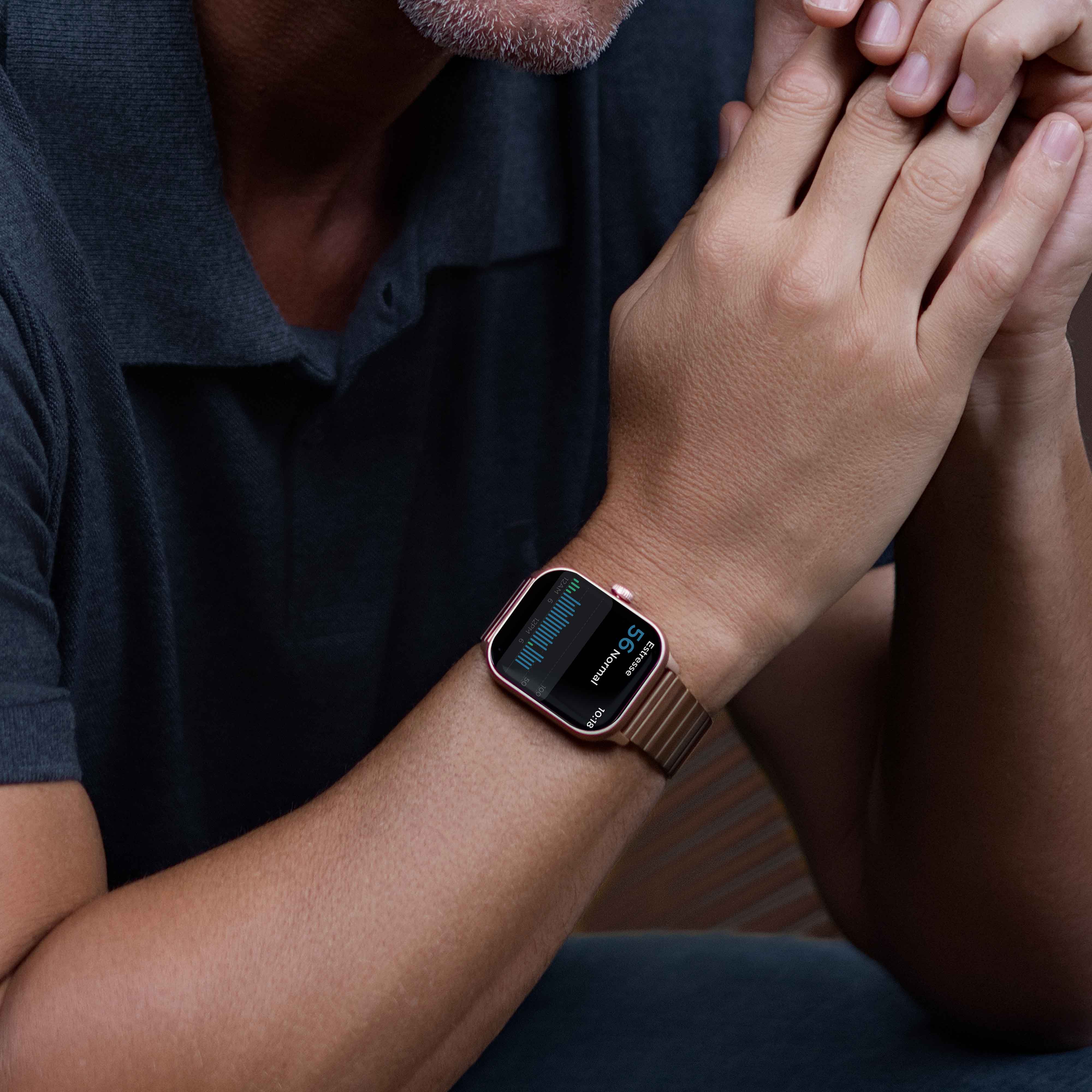 Nano_qr出品 Relogio Smartwatch Unissex Connect Dourado - TMAXPAD/9D