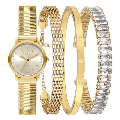 Relógio Euro Feminino Mix Elegante Dourado - EU2035ZCE/K4D