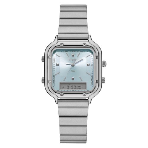 Relógio Euro Feminino Fashion Fit Sporty Prata - EU20352MAQAA/4A - Relógio Euro Unissex Ff Sporty Prata - EU20352MAQAA/4A