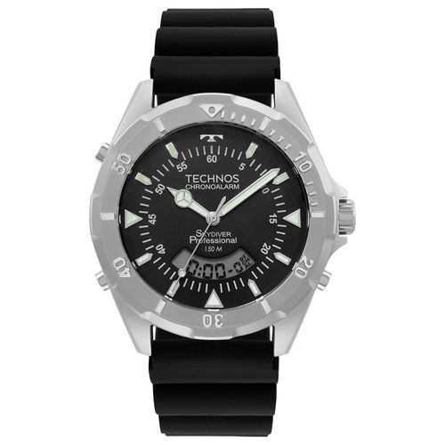 Relógio Technos Masculino Skydiver Prata
