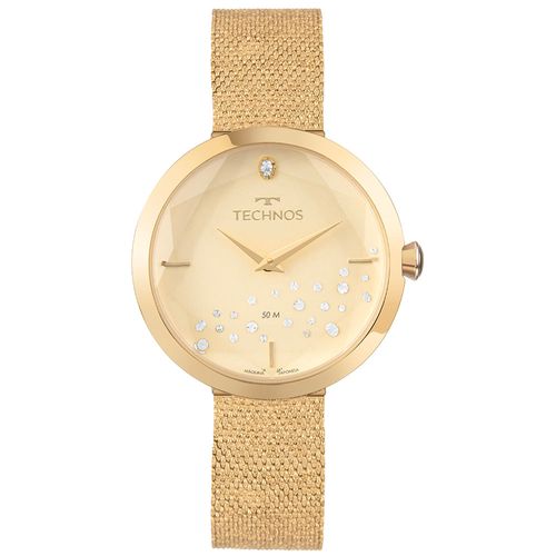 Relógio Technos Feminino Brilho Dourado