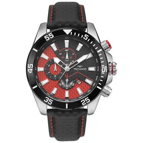 Relógio Technos Masculino Ts Carbon Prata