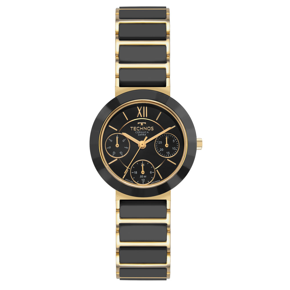 Technos Relógio Technos Feminino Ceramic Sapphire Dourado - 6P29AMT/2P