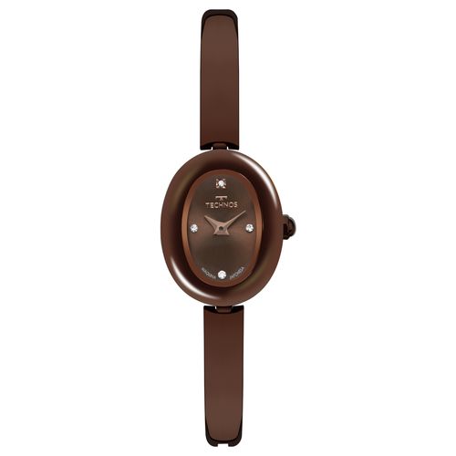 Relógio Technos Feminino Mini Joia Marrom