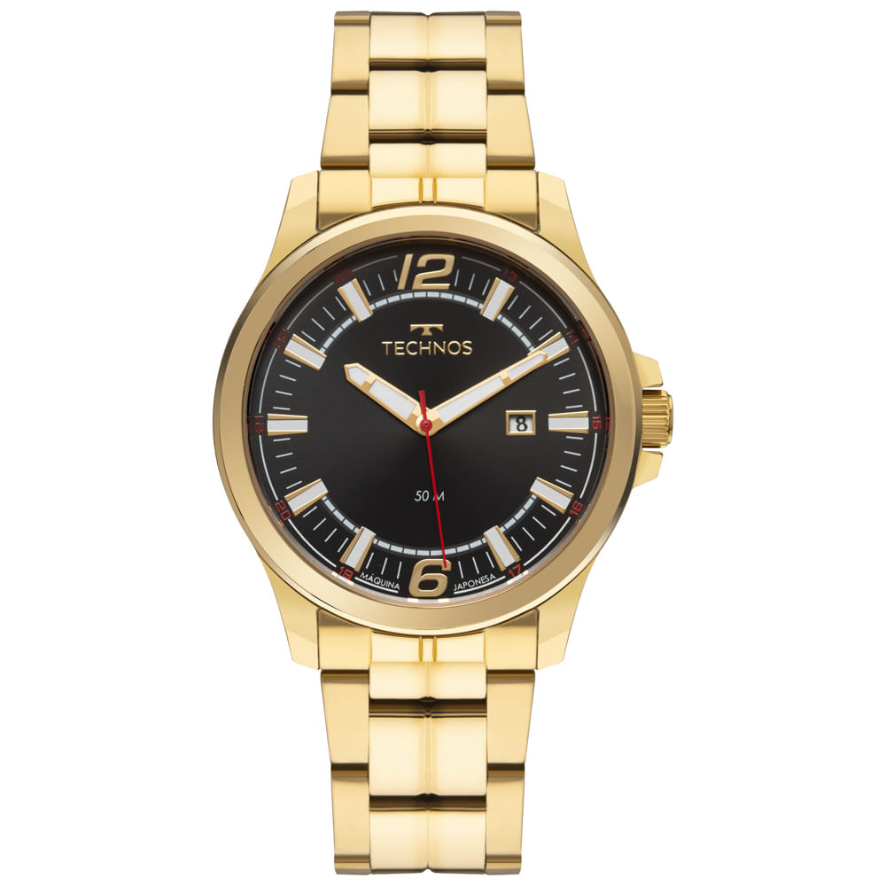 Technos Relógio Technos Masculino Racer Dourado - 2115UES/1P