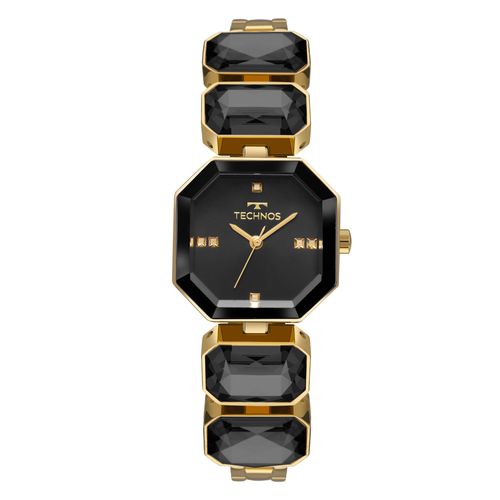 Relógio Technos Feminino Crystal Dourado
