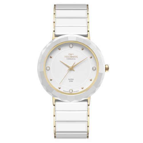 Relógio Technos Feminino Ceramic Sapphire Dourado