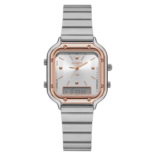 Relógio Euro Unissex Fashion Fit Sporty Prata - EU20352MAQAB/4K - Relógio Euro Unissex Ff Sporty Prata - EU20352MAQAB/4K